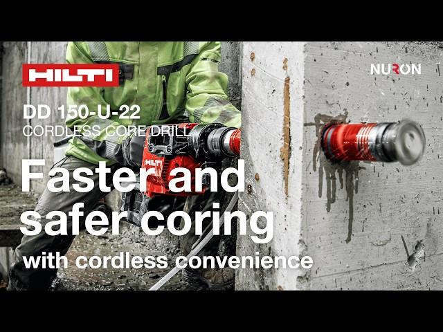 Hilti Nuron DD 150-U-22 Cordless Coring System - Faster and safer coring