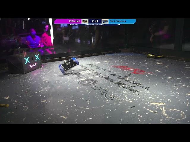 September 2021 - Killer Bee vs. Dark Princess - 3lb Robot Combat