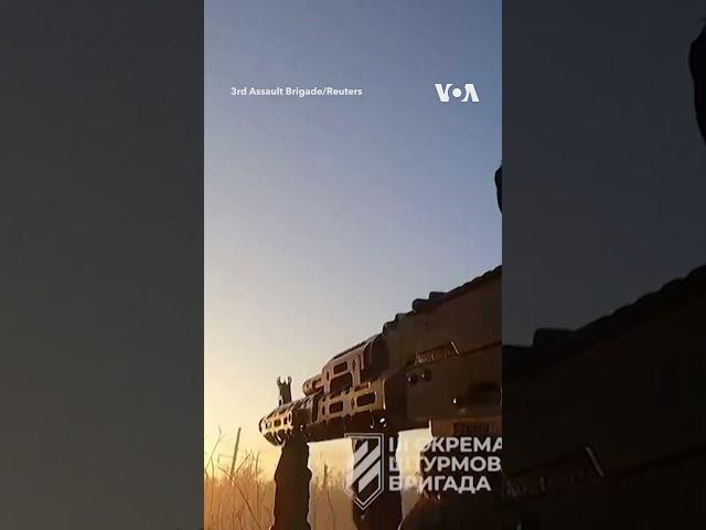 Ukraine Video Seems to Show Attack on Russian Positions #shorts | VOA News