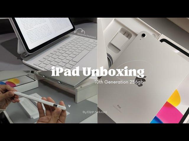 iPad 10th generation unboxing [256GB silver]  apple pencil  [usb-c 2023]  magic keyboard goojodoq