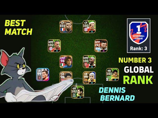 When You Play Against Number 3 Global Rank In Division Match  Me Vs Dennis Bernard || eFootball 24