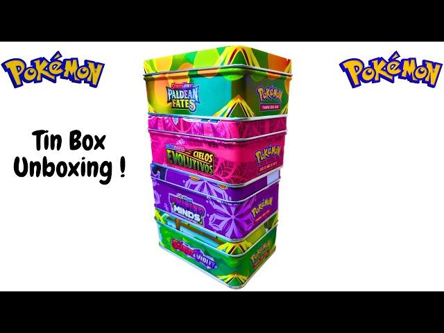 UNBOXING VARIETIES OF POKEMON CARD TIN BOXES | Opening Pokemon Tin Box #pokemon #yt #pokémon