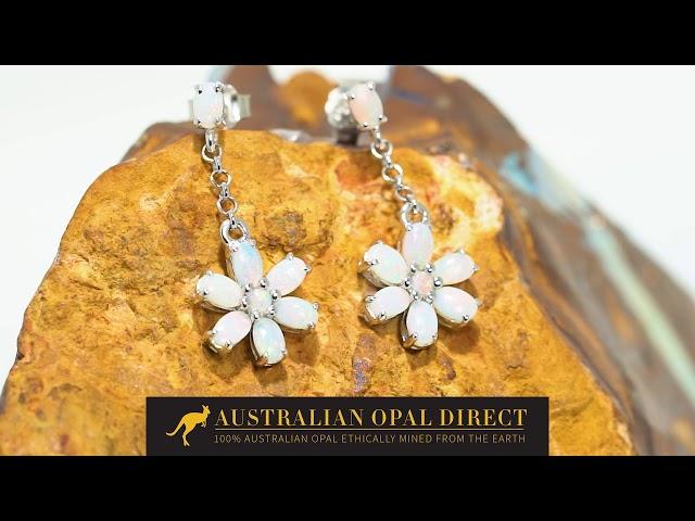 Gold Earrings, Green Earrings, Opal Stud Earrings - Australian Opal Direct | Worldwide Shipping