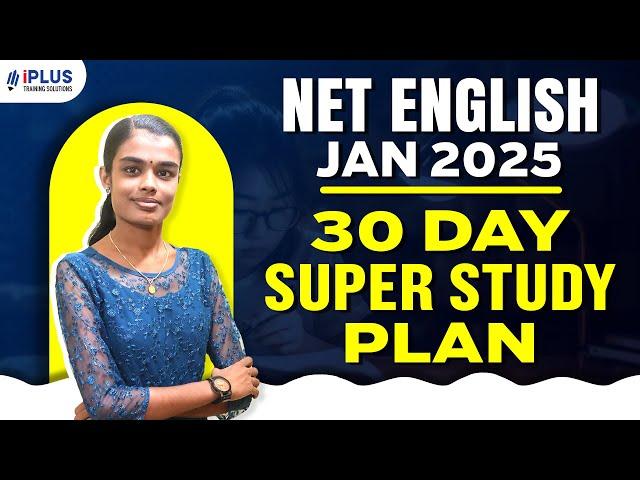 UGC NET English | Jan 2025 | 30 Day Super Study Plan