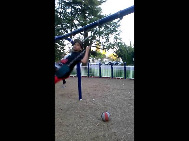 Jumping off swings