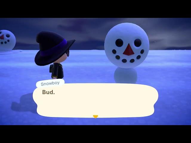 Making the perfect snowman in Animal Crossing: New Horizons