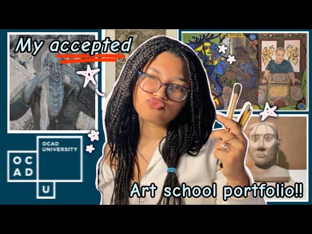 My ACCEPTED art portfolio & tips || OCAD U & Slideroom!!