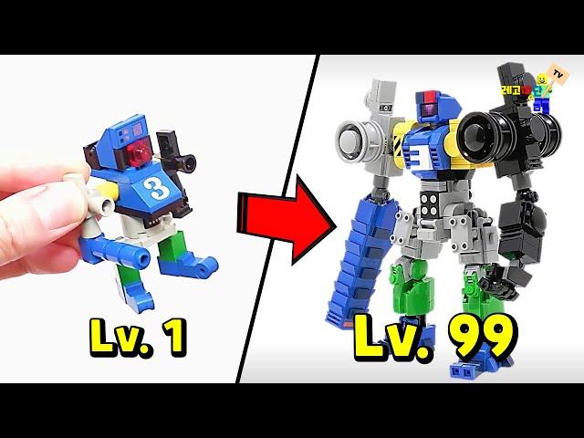 Lego mech build level 1 vs level 99