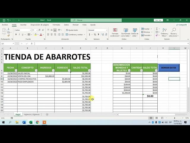 Llevar contabilidad de un negocio en Excel