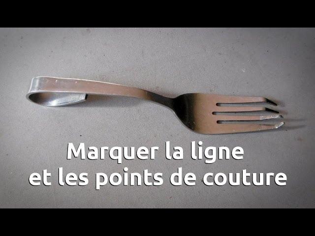 outil pour tracer ligne et des points pour une couture au point sellier