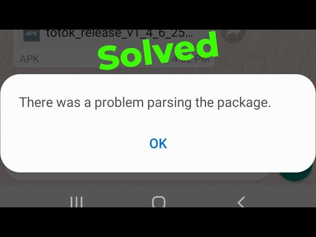 Fix there was a problem parsing the package in android mobile-Parse error