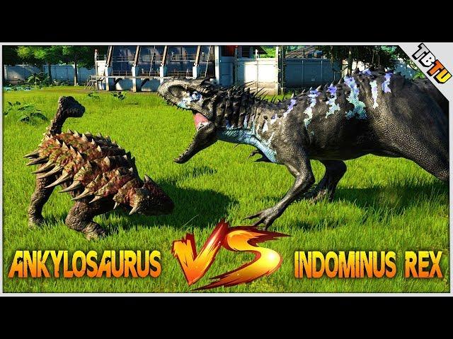 INDOMINUS REX VS ANKYLOSAURUS! EPIC BATTLE! Jurassic World Evolution Dinosaur Battles E8