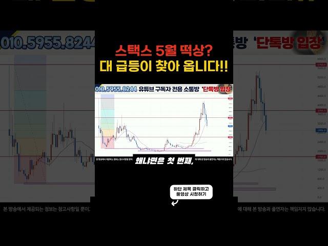 [코인 전망] 5월에 떡상할 자리 '여기' 입니다. #스택스코인 #비트코인 #알트코인 #급등코인 #코인분석 #차트분석