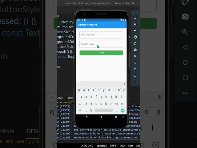 Flutter Tutorial - Dismiss Keyboard when tapped outside #shorts #flutterdev