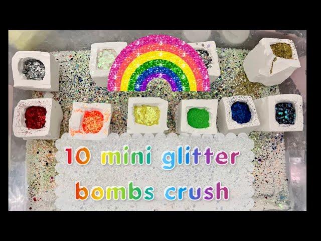 Mini glitter bombs crush ASMR 