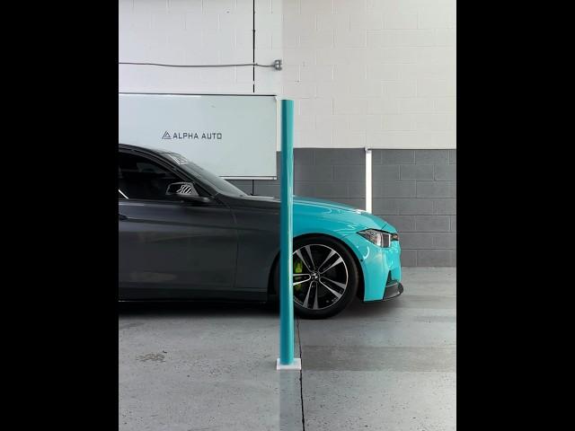 BMW 335i Inozetek Turquoise Dream Wrap #inozetek #carwrap #vinylwrap #paintprotect #bmw #windowtint