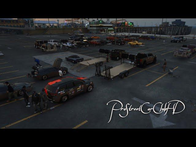 (PC) GTA FiveM RP: 1320 Drag Strip Shootout!| Trucks & Trailers Carrying FAST Drag Cars & Drag Races