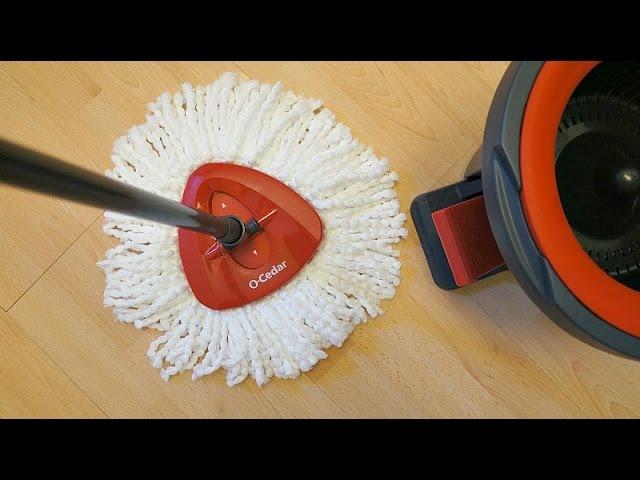 The best mop bucket with wringer - O-Cedar EasyWring™ Spin Mop and Bucket System is LIFE.