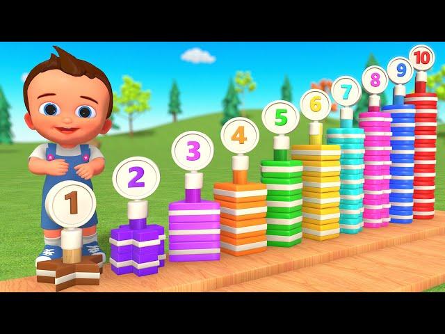 Learning Shapes & Numbers with a Fun Wooden Toy Set | Kids Learning Educational