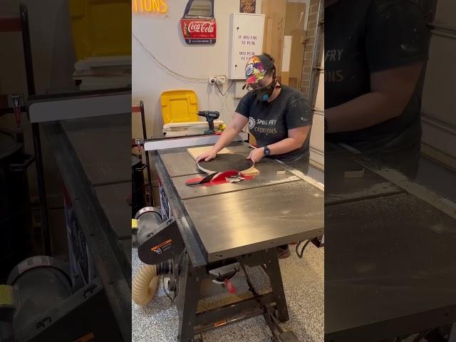 Just never gets old! Cutting circles on the table saw