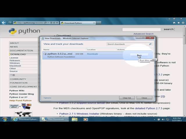 Python3: Windows 7 installation