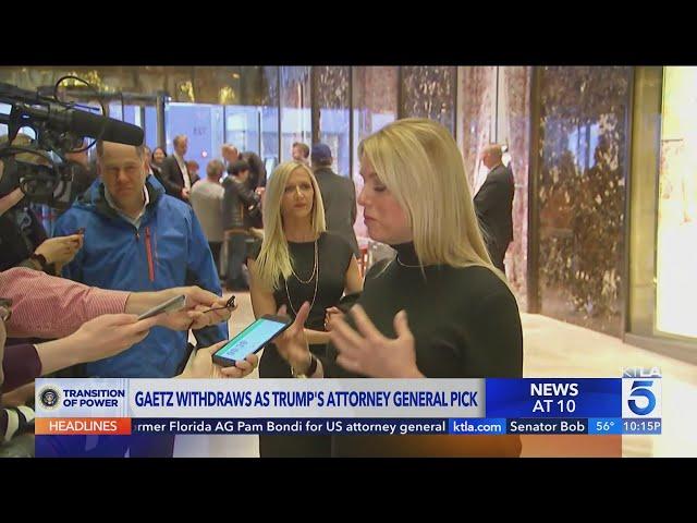 Gaetz withdrawals as Trump's attorney general pick