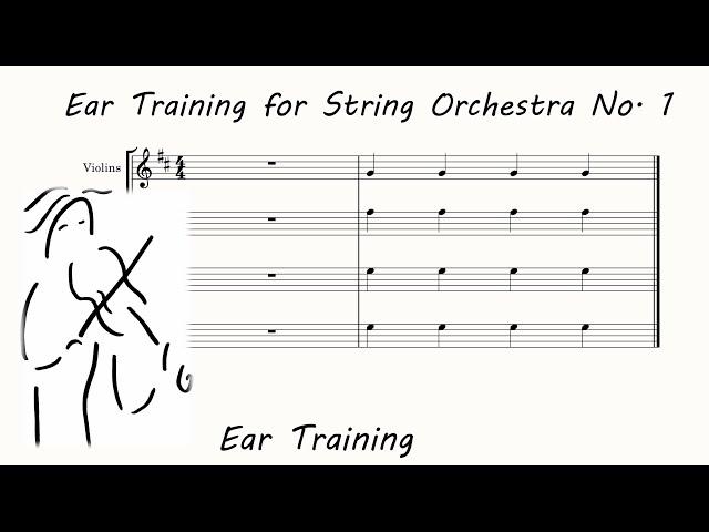 Ear Training for String Orchestra No. 1. Play Along. Ear Training Orchestra. www.SashaViolin.com