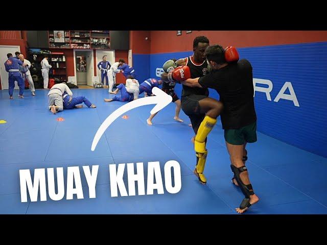 Sparring Muay Khao Style Fighter - How to Deal with Clinchers