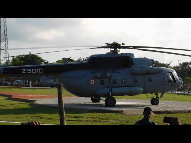 President of India landing at Kirnahar