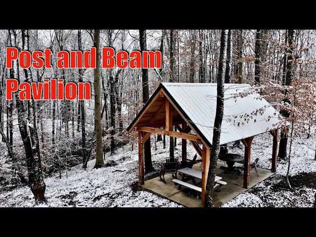 Post and Beam Pavilion - Built with Green Lumber