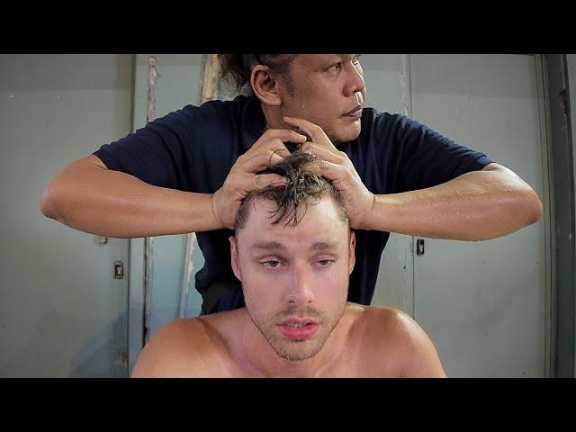 Head CRUSHING massage in Malaysian Streets