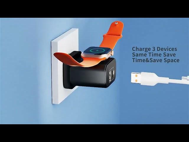 Зарядное устройство Getsmart G23 для владельцев продукции Apple, а именно для iPhone и iWatch.