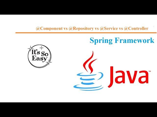 Spring @Component vs @Repository vs @Service vs @Controller