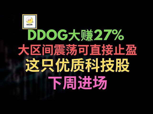 DDOG大赚27%，大区间震荡可以直接在上沿止盈，MSTR NKE FTNT分析，这只优质股下周准备进场｜技术分析｜价格行为交易