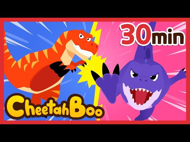 The Dinosaur King is me!| Tyrannosaurus VS. Spinosaurus | Nursery rhymes & Kids Song | #Cheetahboo