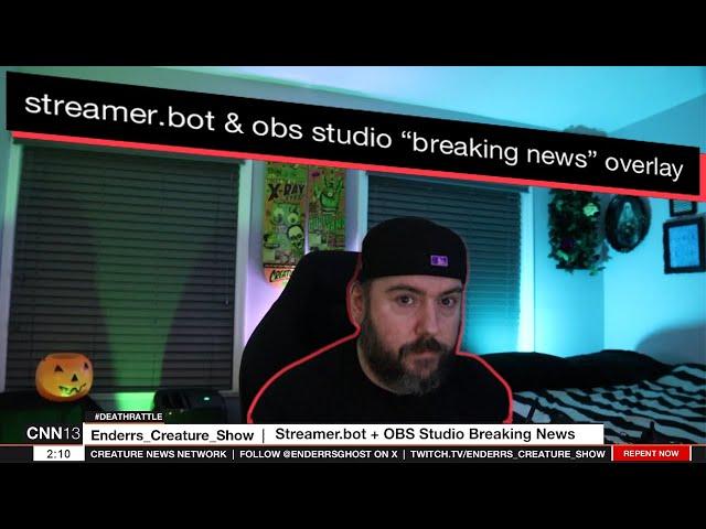 Streamer.bot and OBS Studio "Breaking News" Overlay Tutorial