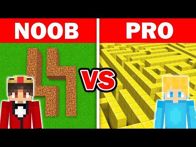 Minecraft NOOB vs PRO: RIESEN LABYRINTH BAU CHALLENGE 