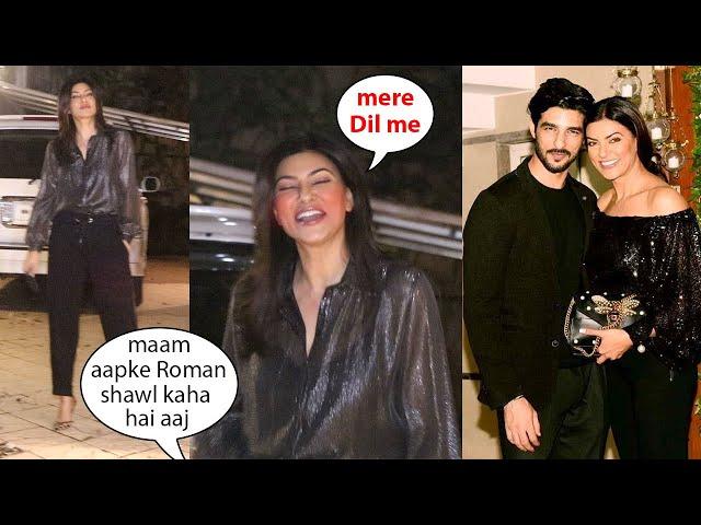 Sushmita Sen Gets Red Blushing When Media Asked About Boyfriend Roman SHawl Couldnt Stop Smiling