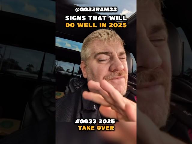 SIGNS THAT WILL DO WELL IN 2025 #GG33