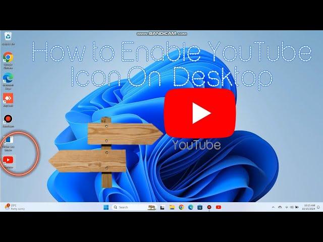 How to create / Add Shortcut YouTube  Desktop Or Laptop| Install YouTube link Icon| Enable YouTube |