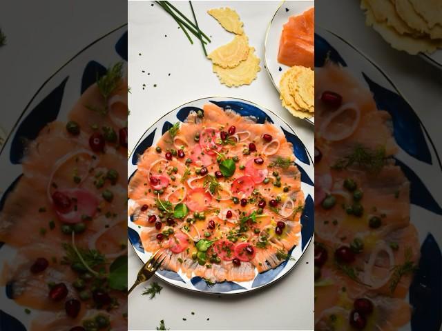 Smoked salmon carpaccio!