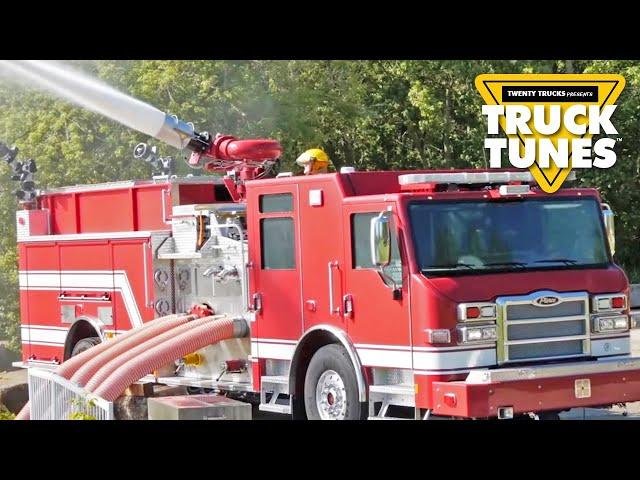 Fire Truck for Children | Truck Tunes for Kids | Twenty Trucks Channel | Pumper