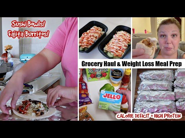 Weekly Grocery Haul + WEIGHT LOSS MEAL PREP! Calorie Deficit Weight Loss Journey