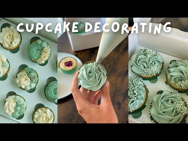 Satisfying Real Time Cupcake Decorating: Beautiful Buttercream Piping