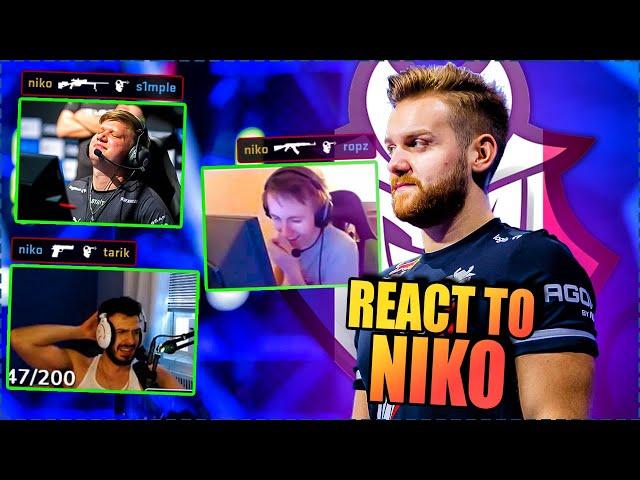 CS GO PROS & CASTERS REACT TO NIKO PLAYS