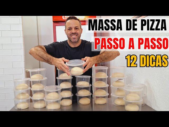 MASSA DE PIZZA PROFISSIONAL I A MELHOR E MAIS FÁCIL DO YOUTUBE I CUSTA R$0,87 PRA FAZER I 12 DICAS