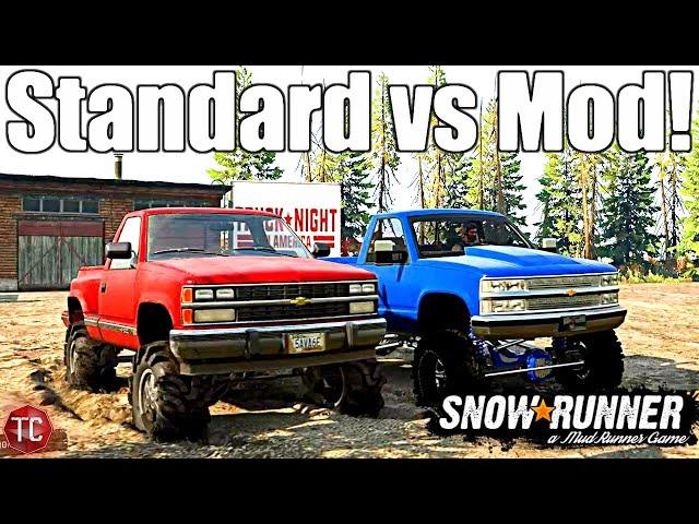 SnowRunner: Chevy K1500 STANDARD vs MODDED