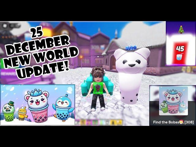 Find ALL NEW BOBAS! in "Find the Bobas (309)" Winter World Update. Decemebr 25 2024. Roblox