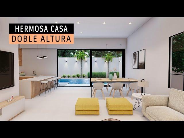 LA CASA IDEAL PARA FAMILIA PEQUEÑA - CON JARDIN INTERIOR, ALBERCA Y DOBLE ALTURA