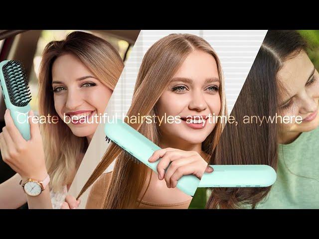 Webeauty Cordless Hair Straightener Brush is officially unveiled! #webeauty #hairstyle #fyp